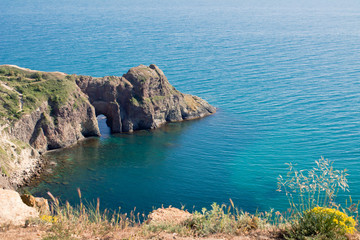 Spring view of Black Sea coast