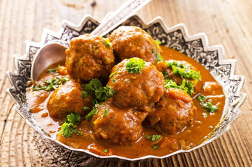 meatballs cooked in the sauce