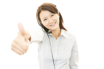 ガッツポーズのオペレーター