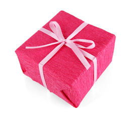 Romantic parcel isolated on white