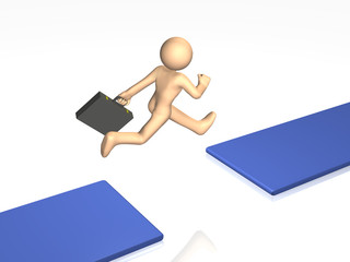 Business man got over the pinch.