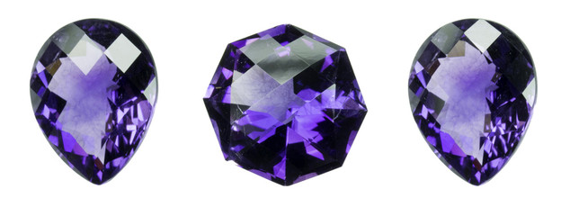 Fototapeta premium Amethyst isolated on white background