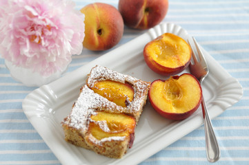 Pfirsich Mandel Kuchen