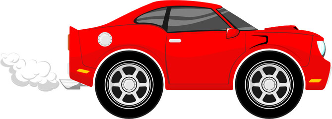 sport auto cartoon vector