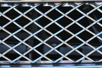 grille on the car close-up
