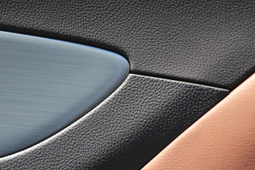 texture of artificial leather car interior - obrazy, fototapety, plakaty