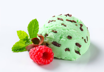 Mint chocolate chip ice cream