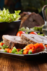 Pork roast with vegetable