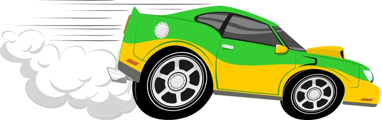Fotobehang Auto race auto cartoon  © Sergio Hayashi