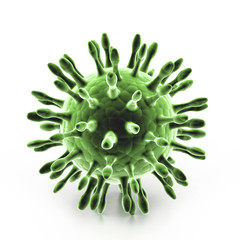 3d virus in white background.