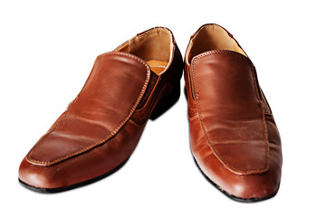 Male shoes on white