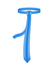Blue necktie