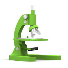 3d Microscope on a white background.
