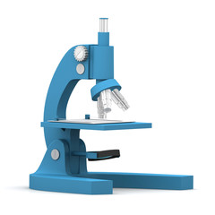 3d Microscope on a white background.