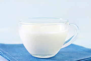 milk in glass