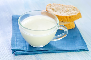 milk in glass
