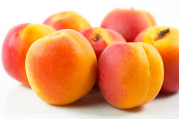 A group of apricot fruits