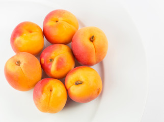 A group of apricot fruits