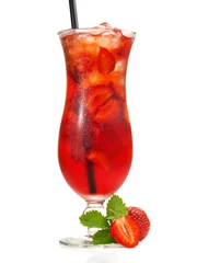 Foto op Plexiglas Cocktail mit Erdbeeren © ExQuisine