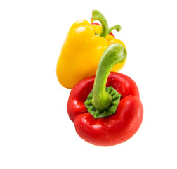 A group of Bell Pepper over white background