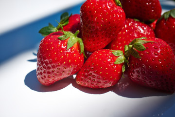 Some fresh strawberry isolated on white background