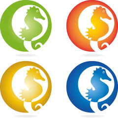 Logo, Seepferdchen, Fisch