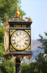 Old street clock in Tbilisi, Georgia