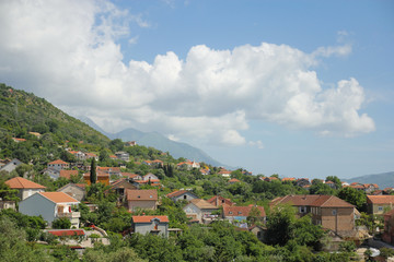 Fototapeta na wymiar beautiful picture of town Tivat in Montenegro
