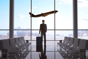 businessman in airport