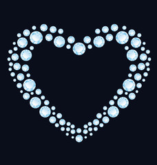 Blue diamonds heart.
