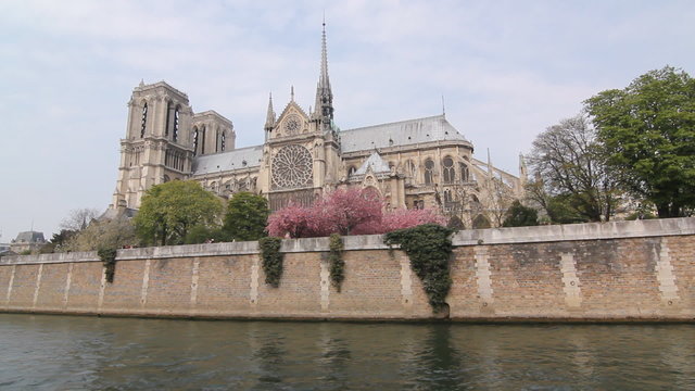 Notre Dame Cathedral and the Seine.