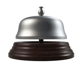 Front view of service bell, clipping path included.