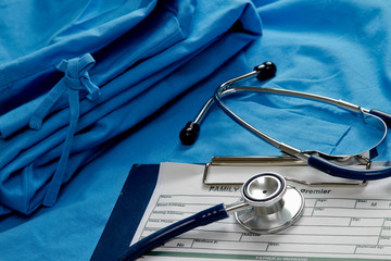 Doctor coat with stethoscope