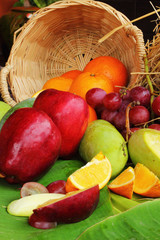 fresh various fruits.