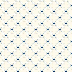 Dotted Seamless Pattern with Rhombus Structure Texture