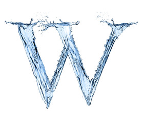 Water splashes letter