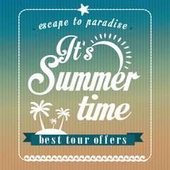 vintage summer typographical background