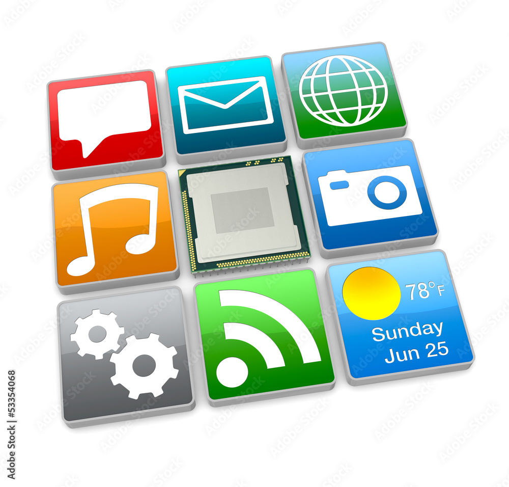 Poster concept of computer activity