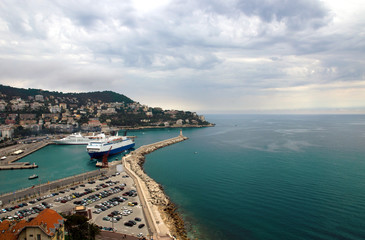 Naklejka na ściany i meble Port of Nice, Cote d'Azur, France
