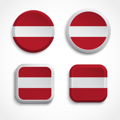 Latvia flag buttons