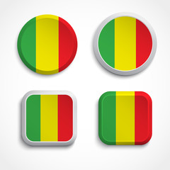 Fototapeta premium Mali flag buttons