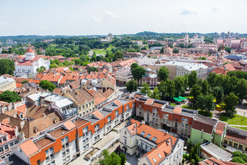 Fototapeta premium Panoramic view of Vilnius old town