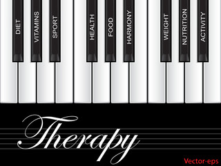 Fototapeta premium Vector therapy piano word cloud