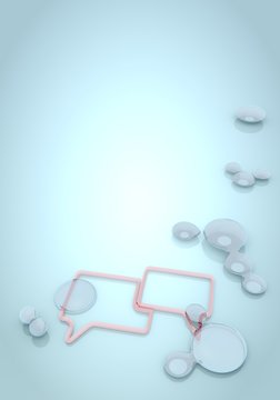 3d graphic of a soft communication icon