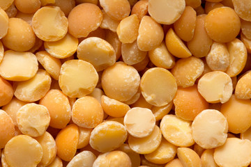 background of yellow peas. macro