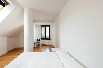 interior, new loft, hardwood floor, view of bedroom