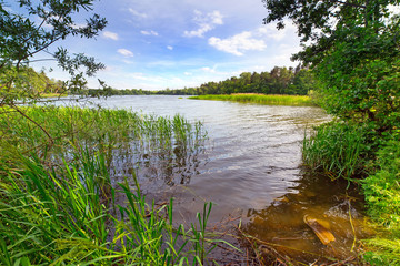 Idyllic scenery of the lake in Poland