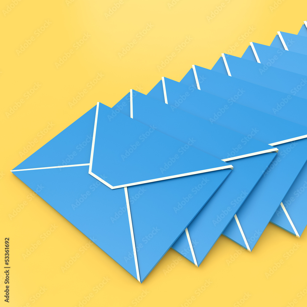 Aufkleber envelopes shows e-mail symbol contacting sending inbox
