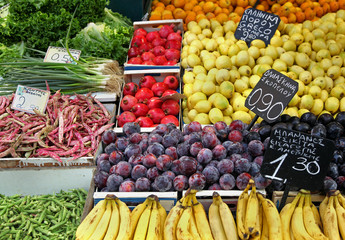 Fresh market stall