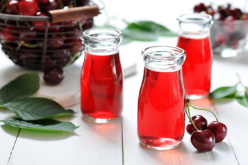 Fototapeta na wymiar Cherry juice